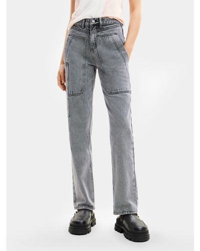 Desigual Jeans Mackenzie 24Swdd56 Straight Fit - Blau