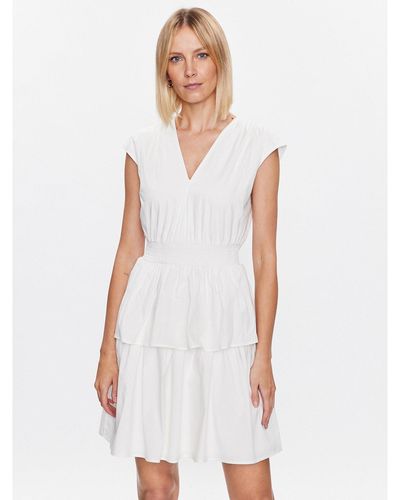 DKNY Kleid Für Den Alltag Dd3B0501 Weiß Regular Fit