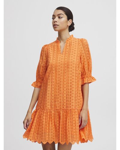 B.Young Kleid Für Den Alltag 20809987 Regular Fit - Orange