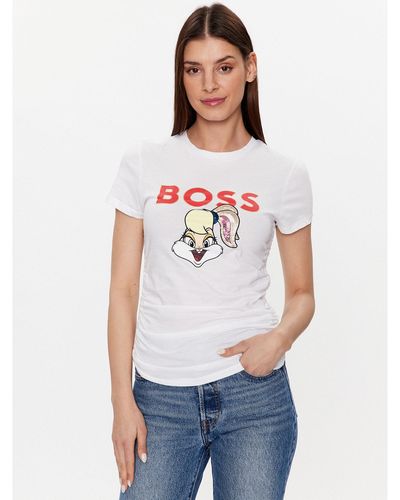 BOSS T-Shirt 50484941 Weiß Slim Fit
