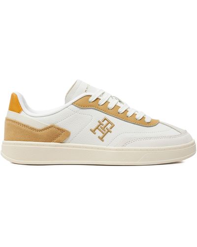 Tommy Hilfiger Sneakers Th Heritage Court Sneaker Sde Fw0Fw08037 Weiß - Natur