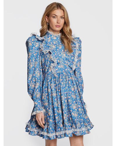 Custommade• Kleid Für Den Alltag Louisa 999376445 Regular Fit - Blau