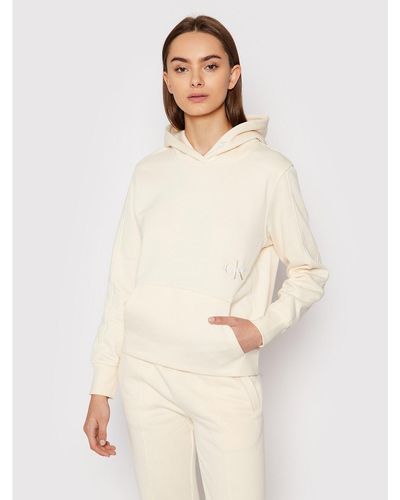 Calvin Klein Sweatshirt J20J216234 Relaxed Fit - Weiß