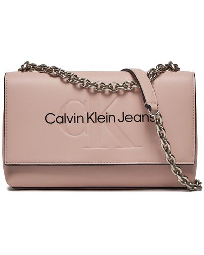 Calvin Klein Handtasche Sculpted Ew Flap Conv25 Mono K60K611866 - Pink