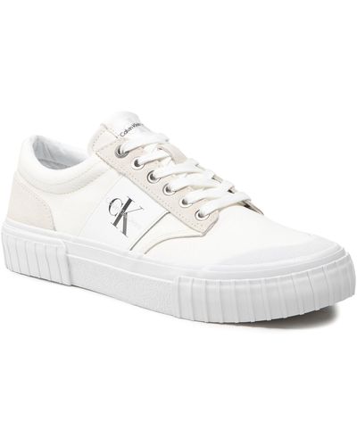 Calvin Klein Sneakers Aus Stoff New Skater 2 Ym0Ym00380 Weiß