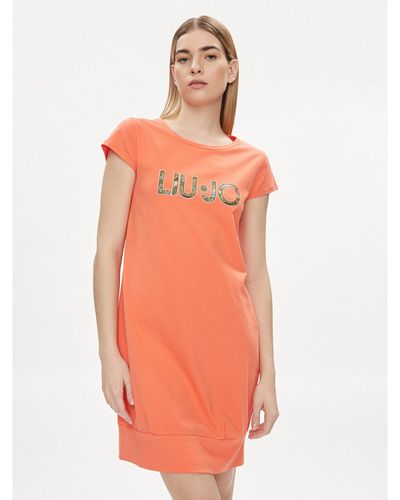 Liu Jo Kleid Für Den Alltag Va4103 Js003 Regular Fit - Orange