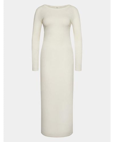 American Vintage Kleid Für Den Alltag Gamipy Gami14Ae24 Weiß Regular Fit