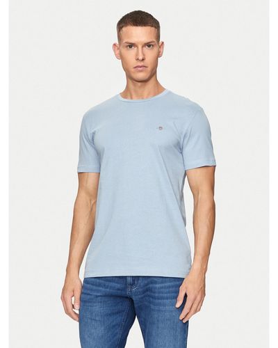 GANT T-Shirt Shield 2003185 Slim Fit - Blau