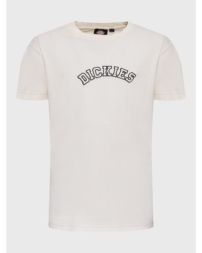 Dickies T-Shirt West Dk0A4Ybmc58 Écru Regular Fit - Weiß