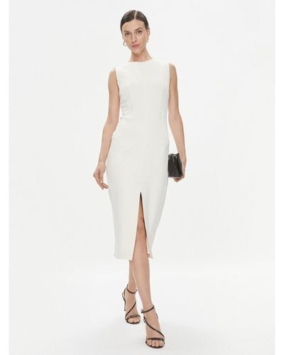 Trussardi Kleid Für Den Alltag 56D00743 Weiß Regular Fit