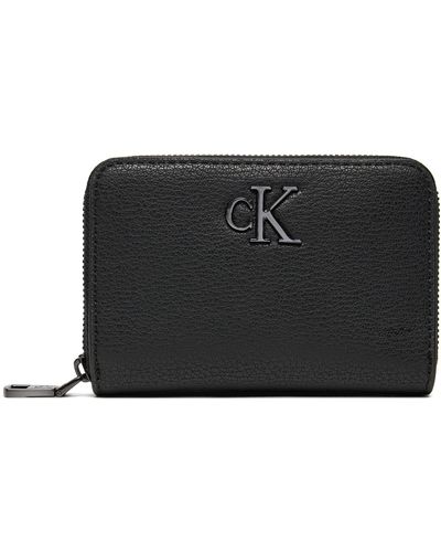 Calvin Klein Kleine Damen Geldbörse Minimal Monogram Med K60K612262 - Schwarz
