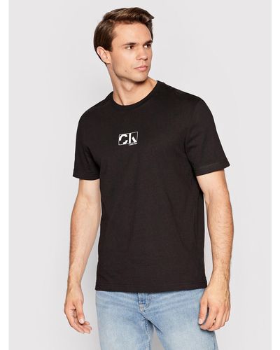 Calvin Klein T-Shirt Graphic Box Logo K10K109799 Regular Fit - Schwarz