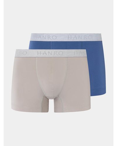 Hanro 2Er-Set Boxershorts 73078 - Blau
