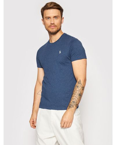 Polo Ralph Lauren T-Shirt 710680785007 Custom Slim Fit - Blau
