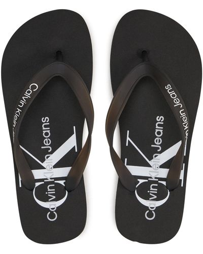 Calvin Klein Zehentrenner beach sandal monologo tpu yw0yw01246 black bds - Schwarz
