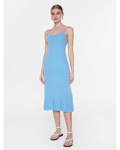 American Vintage Kleid Für Den Alltag Damsville Dam14Ae23 Regular Fit - Blau