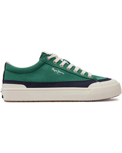 Pepe Jeans Sneakers aus stoff ben band m pms31043 jungle green 654 - Grün