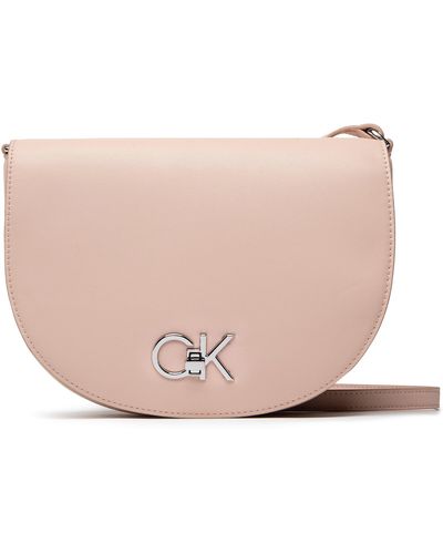 Calvin Klein Handtasche re-lock saddle bag k60k609871 ter - Pink