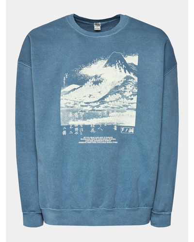 BDG Sweatshirt Asui Hokusai Sweat 77393916 Regular Fit - Blau