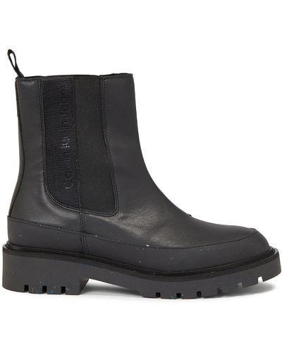 Calvin Klein Klassische stiefeletten combat mid chelsea wn yw0yw01254 triple black 0gt - Schwarz