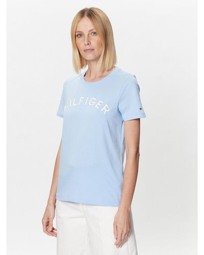 Tommy Hilfiger T-Shirt Varsity Ww0Ww37864 Regular Fit - Blau