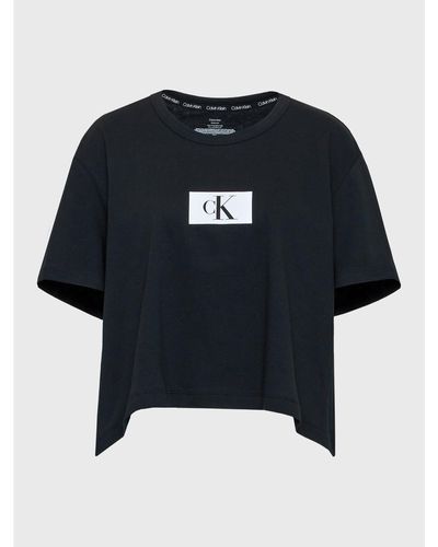 Calvin Klein Pyjama-T-Shirt 000Qs6962E Relaxed Fit - Schwarz