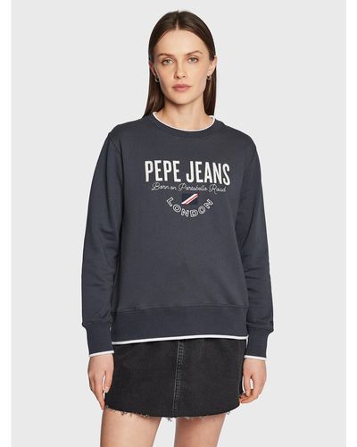 Pepe Jeans Sweatshirt Charline Pl581245 Regular Fit - Blau