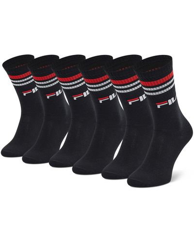 Fila 3Er-Set Hohe -Socken Calze F9090 - Schwarz