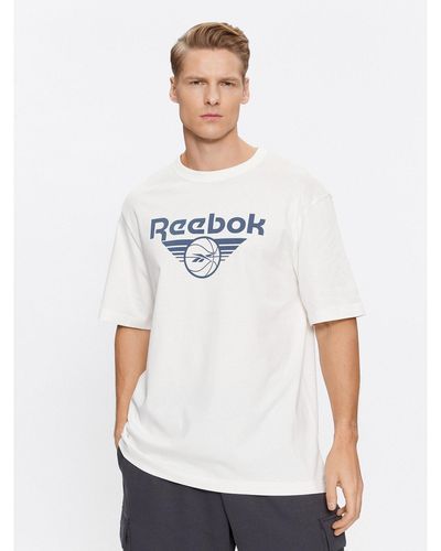 Reebok T-Shirt Basketball Il4435 Weiß Regular Fit