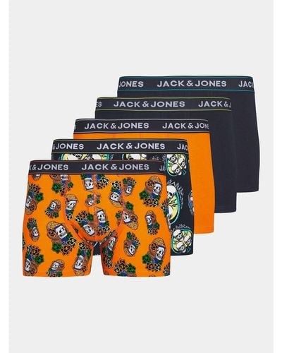 Jack & Jones 5Er-Set Boxershorts Skull 12251417 - Orange