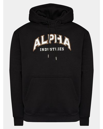 Alpha Industries Sweatshirt College 146331 Regular Fit - Schwarz