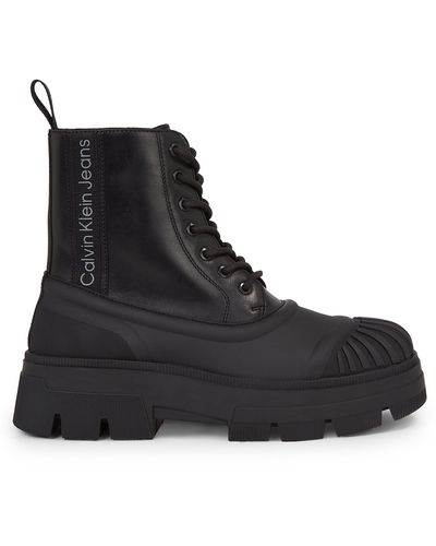 Calvin Klein Schnürschuhe Chunky Combat Lace Up Boot Ym0Ym00814 - Schwarz