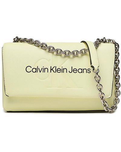 Calvin Klein Handtasche sculpted ew flap conv25 mono k60k607198 zcw - Natur