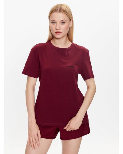 Calvin Klein Pyjama-T-Shirt 000Qs6890E Regular Fit - Rot
