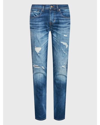7 For All Mankind Jeans Slimmy Jsmxb320Mb Slim Tapered Fit - Blau