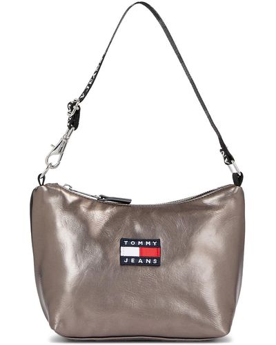Tommy Hilfiger Handtasche Tjw Heritage Shoulder Bag Metal Aw0Aw15436 - Grau