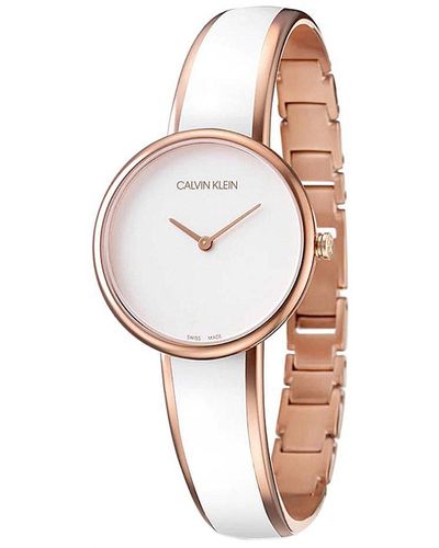 Calvin Klein Uhr Bangle Adjustable K4E2N616 Weiß