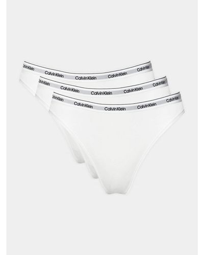 Calvin Klein 3Er-Set Stringtangas 000Qd5209E Weiß