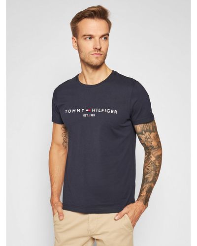 Tommy Hilfiger T-Shirt Core Logo Tee Mw0Mw11465 Slim Fit - Blau
