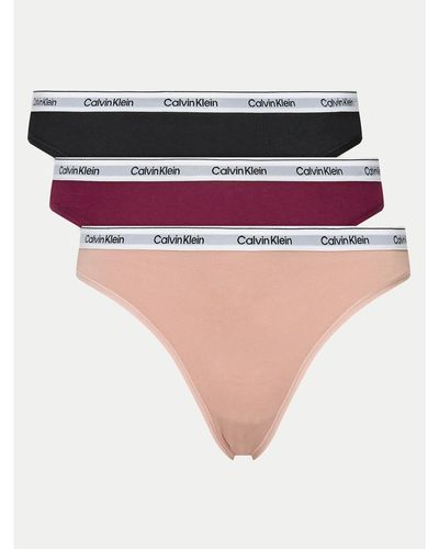 Calvin Klein 3Er-Set Klassische Damenslips 000Qd5207E - Lila