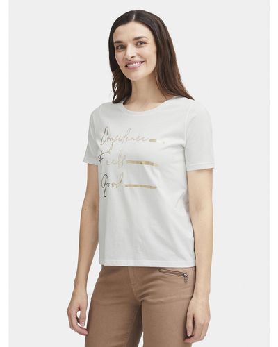 Fransa T-Shirt 20613424 Weiß Regular Fit
