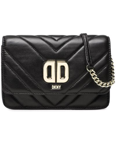 DKNY Handtasche delphine flp cbody r23ebk74 blk/gold bdg - Schwarz