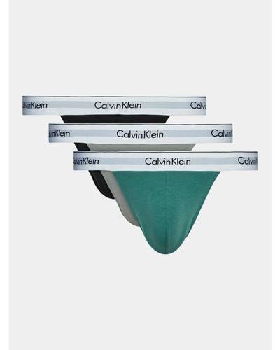Calvin Klein 3Er-Set Stringtangas 000Nb3226A - Grün