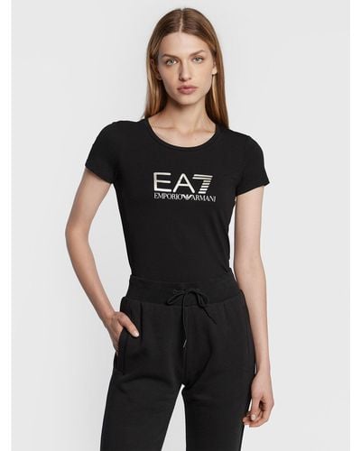 EA7 T-Shirt 8Ntt66 Tjfkz 0200 Slim Fit - Schwarz