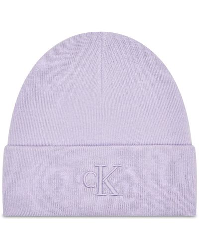 Calvin Klein Mütze Monogram Embro Beanie K60K612319 - Lila