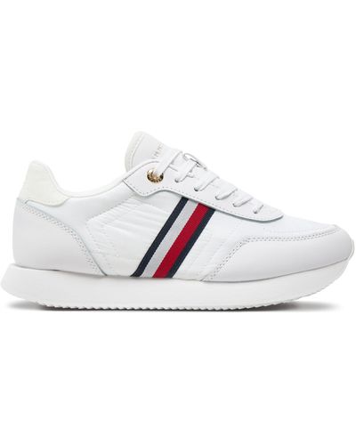 Tommy Hilfiger Sneakers Essential Runner Global Stripes Fw0Fw08005 Weiß
