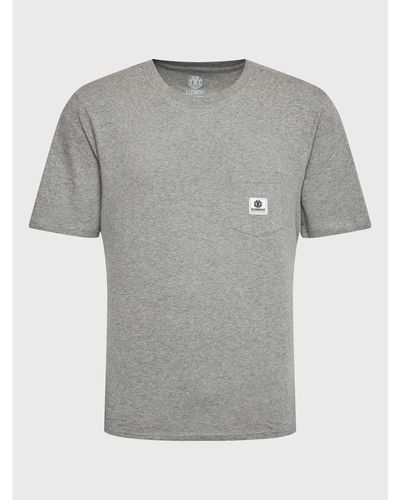 Element T-Shirt Basic Pocket Label Elykt00116 Regular Fit - Grau