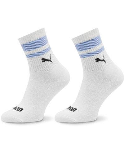 PUMA 2Er-Set Hohe -Socken Heritage 938022 Weiß - Blau
