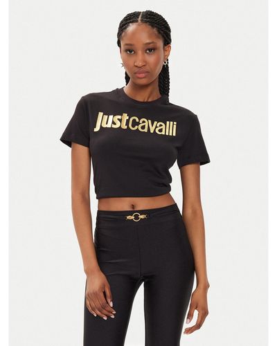 Just Cavalli T-Shirt 76Pahg11 Slim Fit - Schwarz