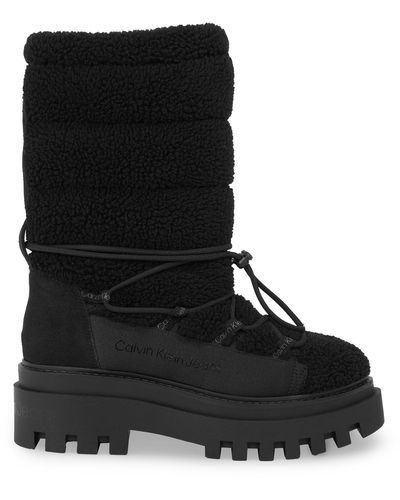 Calvin Klein Schneeschuhe Flatform Snow Boot Sherpa Wn Yw0Yw01195 - Schwarz
